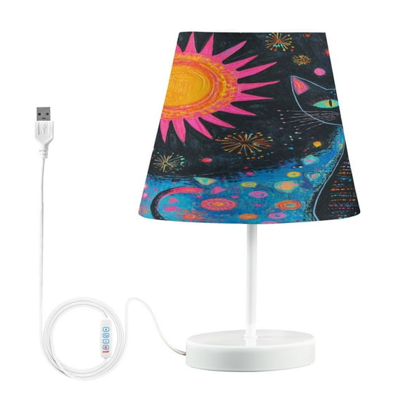 YAZAOO Table Lamp Creative Sunlit Sorcery Pattern Simple Pattern Night Light