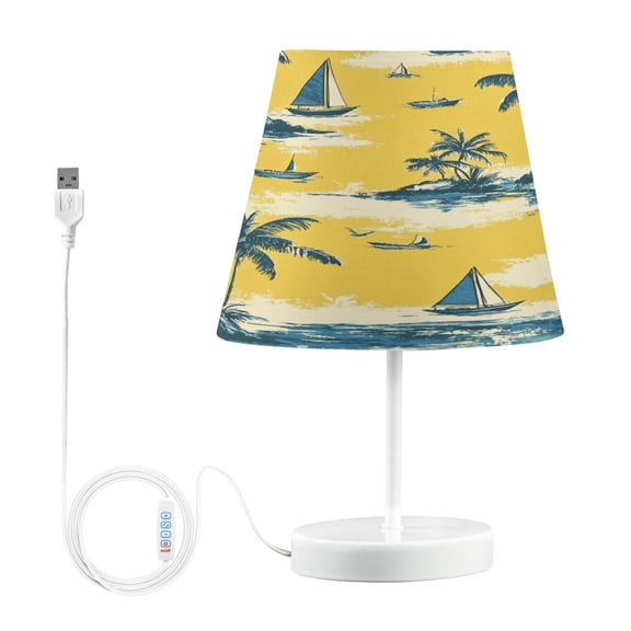 BZSMCE Table Lamp Creative Sunny Seascape Serenity Pattern Simple Pattern Night Light