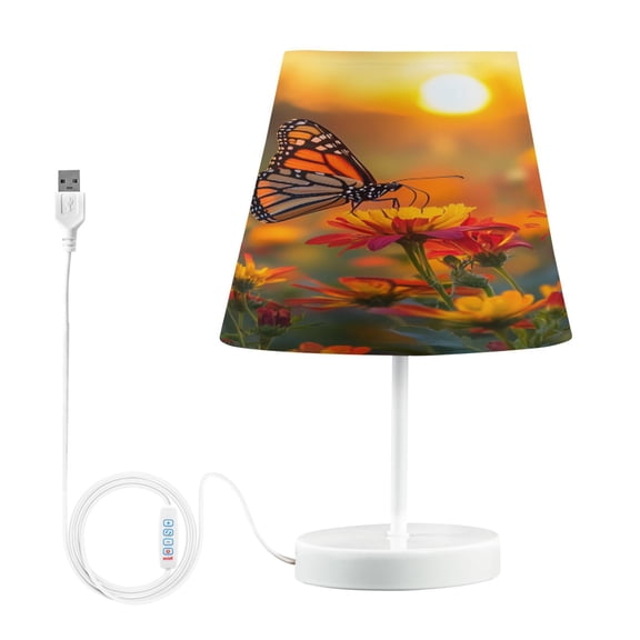YAZAOO Table Lamp Creative Sunset Butterfly Bliss Pattern Simple Pattern Night Light