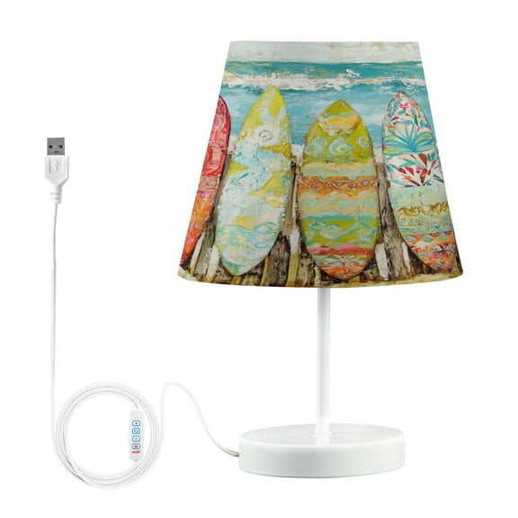 BZSMCE Table Lamp Creative Surfboard by The Sea Simple Pattern Night Light