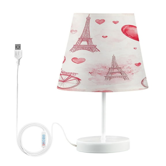 YAZAOO Table Lamp Creative Sweet Parisian Whimsy Pattern Simple Pattern Night Light