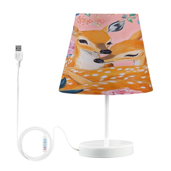 YAZAOO Table Lamp Creative Tender Fawn Embrace Pattern Simple Pattern Night Light
