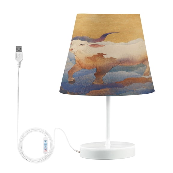 YAZAOO Table Lamp Creative The Golden Bull Pattern Simple Pattern Night Light