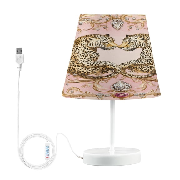YAZAOO Table Lamp Creative The Leopard's Dance Pattern Simple Pattern Night Light