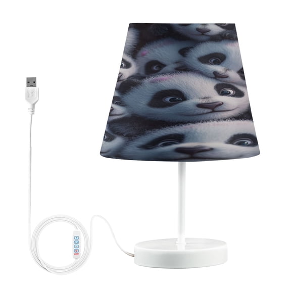 YAZAOO Table Lamp Creative The Panda Pile Pattern Simple Pattern Night Light