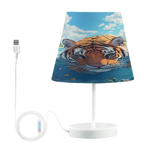 BZSMCE Table Lamp Creative Tiger’s Graceful Pursuit Pattern Simple Pattern Night Light