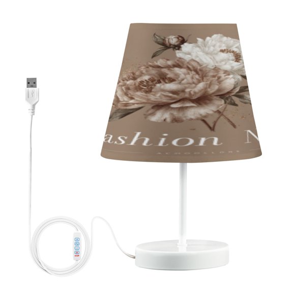 BZSMCE Table Lamp Creative Timeless Peony Fashion Pattern Simple Pattern Night Light