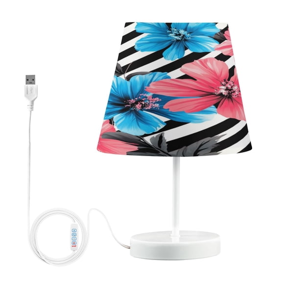 BZSMCE Table Lamp Creative Tropical Hibiscus Duo Pattern Simple Pattern Night Light
