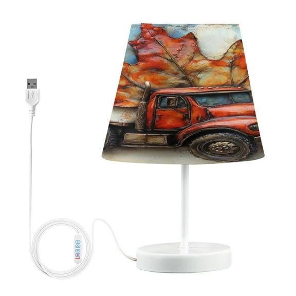 BZSMCE Table Lamp Creative Truck with Large Maple Leaf Simple Pattern Night Light