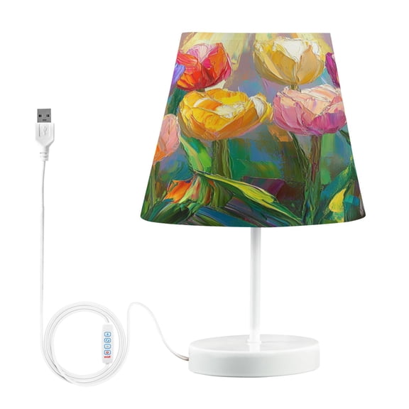 YAZAOO Table Lamp Creative Tulip Symphony Pattern Simple Pattern Night Light