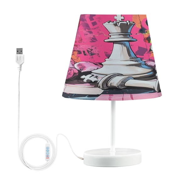 BZSMCE Table Lamp Creative Urban Chess Chaos Pattern Simple Pattern Night Light