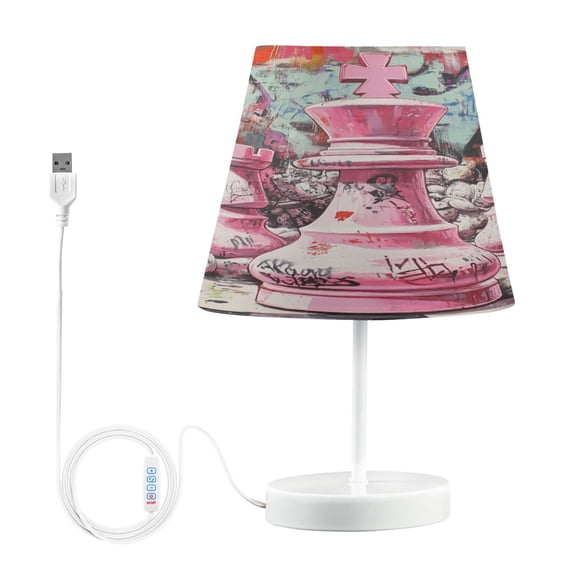 BZSMCE Table Lamp Creative Urban Chess Clash Pattern Simple Pattern Night Light