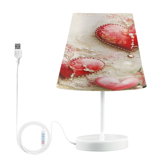 BZSMCE Table Lamp Creative Valentines Day Heart Pattern Simple Pattern Night Light