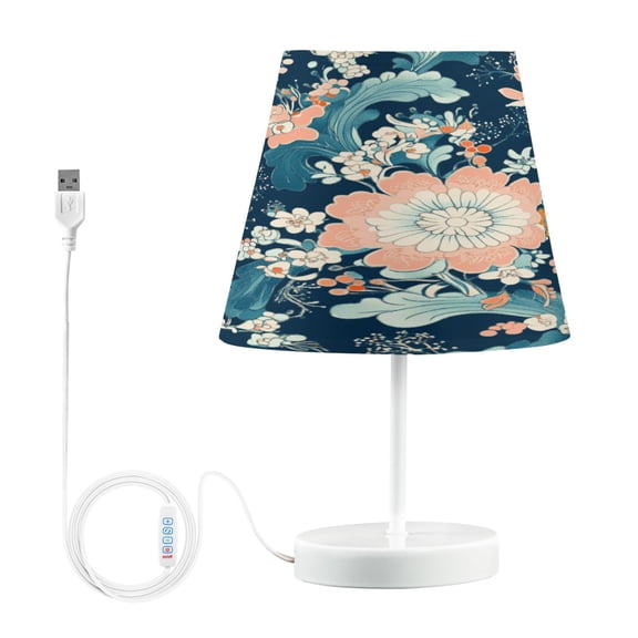 YAZAOO Table Lamp Creative Vibrant Floral Elegance Pattern Simple Pattern Night Light
