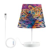 YAZAOO Table Lamp Creative Vibrant Leopard Duo Pattern Simple Pattern Night Light