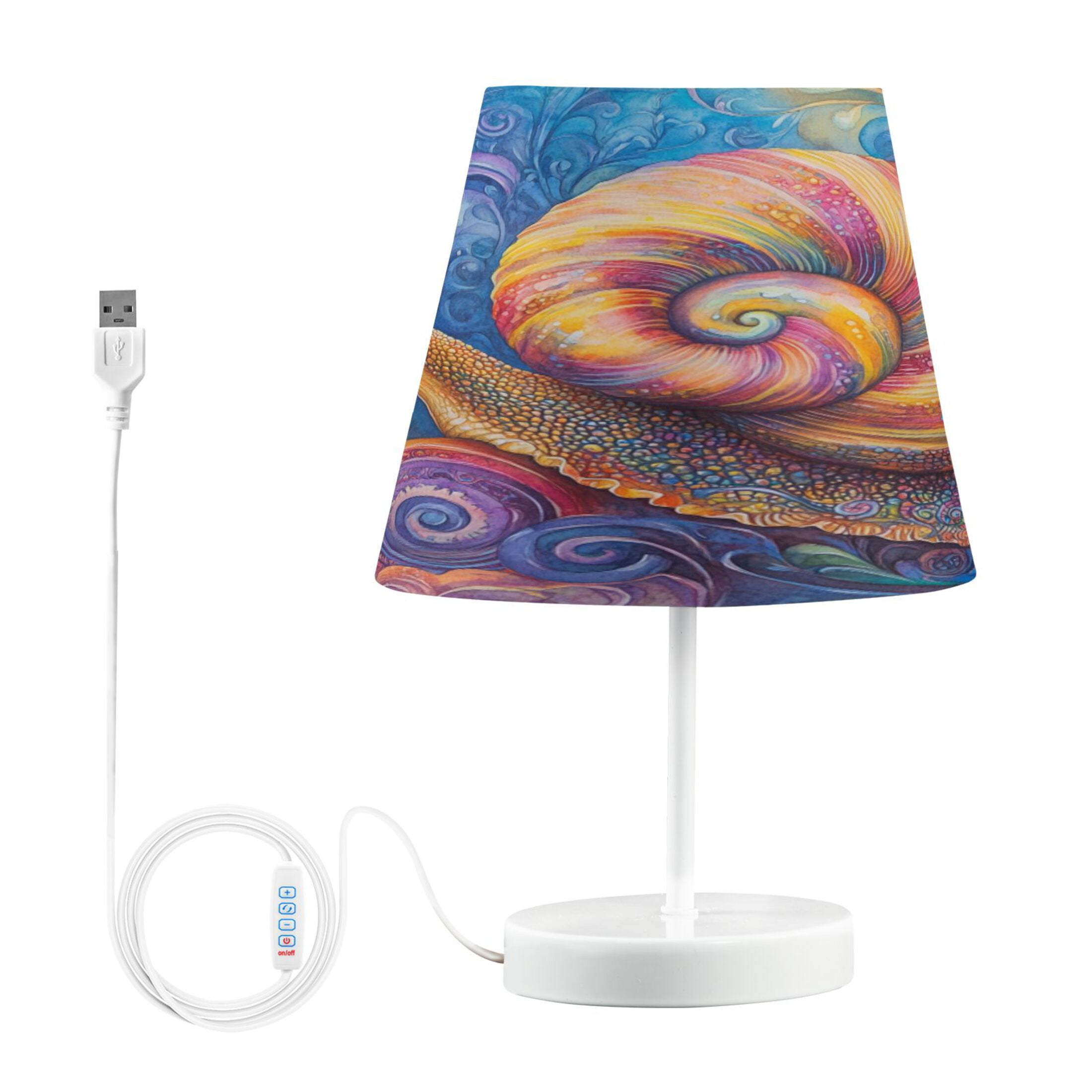 YAZAOO Table Lamp Creative Whimsical Snail Pattern Simple Pattern