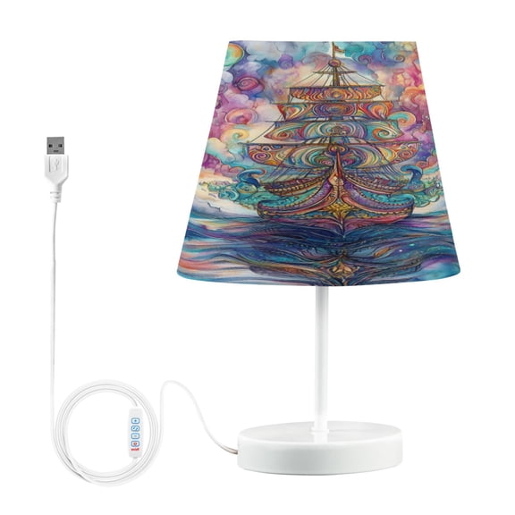 BZSMCE Table Lamp Creative Whimsical Voyage Pattern Simple Pattern Night Light