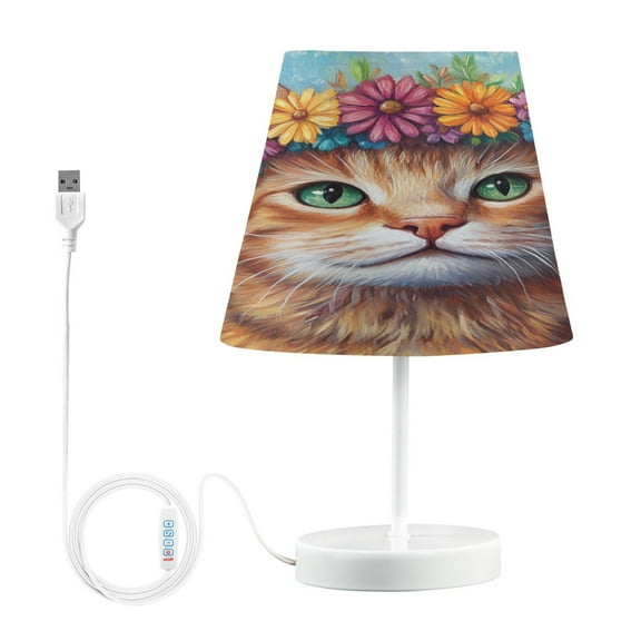 YAZAOO Table Lamp Creative Whimsical Whiskers Pattern Simple Pattern Night Light