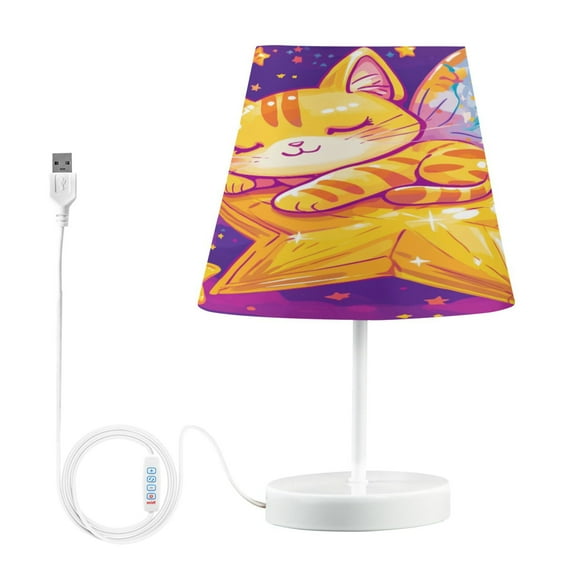 YAZAOO Table Lamp Creative Whimsical Winged Whiskers Pattern Simple Pattern Night Light