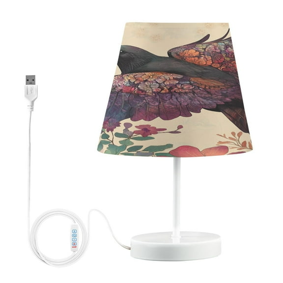 BZSMCE Table Lamp Creative Whimsical Wings Of Color Pattern Simple Pattern Night Light
