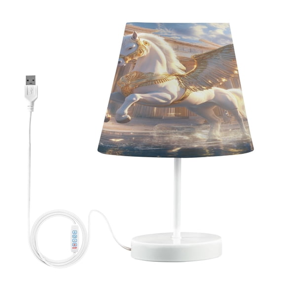 BZSMCE Table Lamp Creative Winged Pegasus Pattern Simple Pattern Night Light