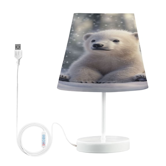 BZSMCE Table Lamp Creative Winter's Embrace Pattern Simple Pattern Night Light