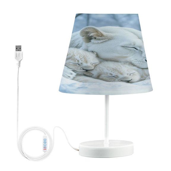 BZSMCE Table Lamp Creative Winter's Tender Embrace Pattern Simple Pattern Night Light