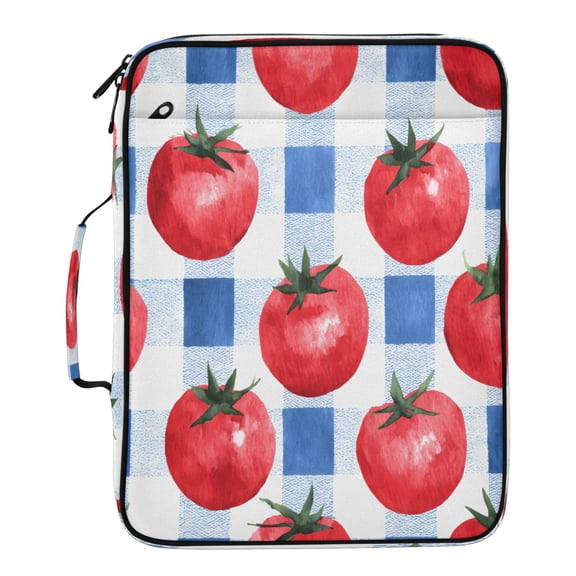 BZSMCE Tomato Pattern Pattern Water-Resistant Filing Folder Binder Organizer Keeper 1.2 Inch 3-Ring 7-Pocket Expanding File