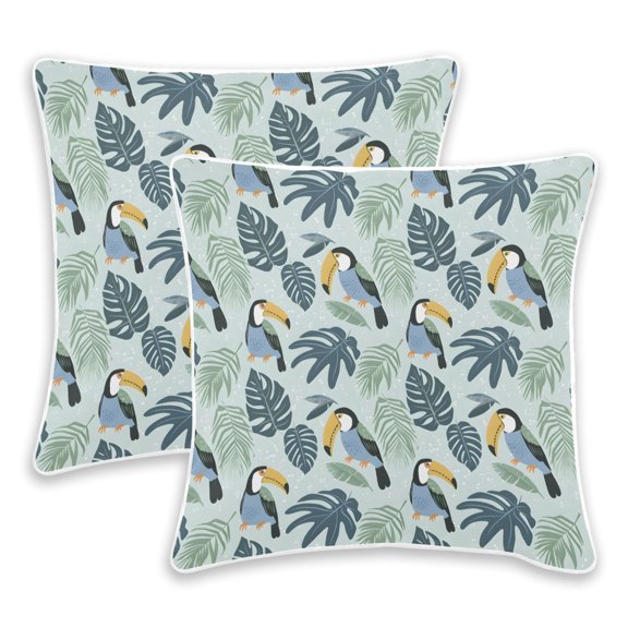 BZSMCE Toucan Genus Throw Pillow Covers Set of 2 Decorative Pillow Cases Covers for Sofa Bed Living Room