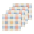 thumbnail image 1 of BZSMCE Towel Cotton Face Towel Soft Hand Towels Fashion Blue Red Orange and White Checkered Pattern Pattern, 1 of 9