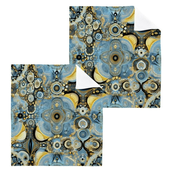 BZSMCE Towel Cotton Face Towel Soft Hand Towels Fashion Celestial Blue Pattern