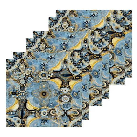 BZSMCE Towel Cotton Face Towel Soft Hand Towels Fashion Celestial Blue Pattern