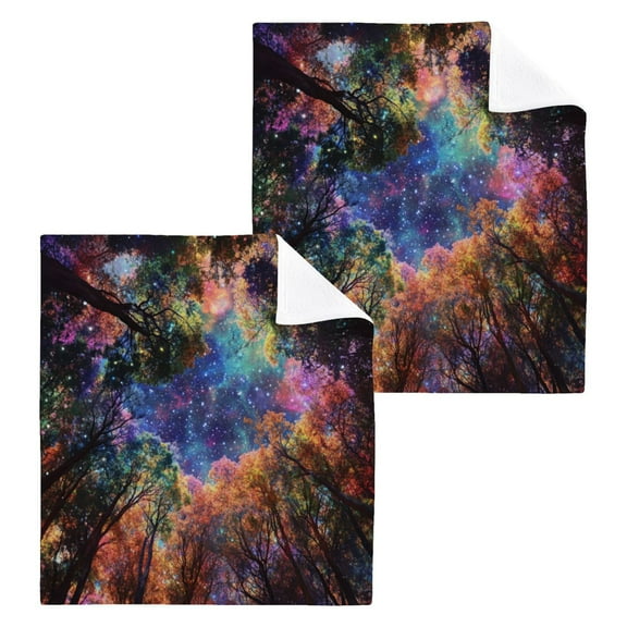 BZSMCE Towel Cotton Face Towel Soft Hand Towels Fashion Cosmic Canopy Pattern