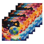 BZSMCE Towel Cotton Face Towel Soft Hand Towels Fashion Cosmic Harmony Pattern