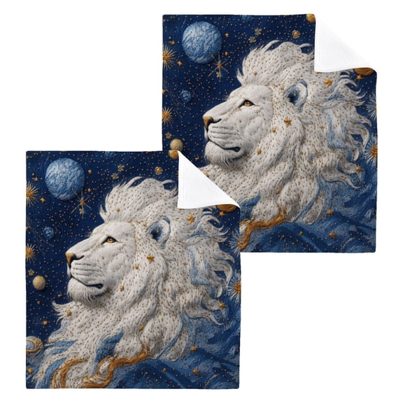 BZSMCE Towel Cotton Face Towel Soft Hand Towels Fashion Cosmic King Pattern