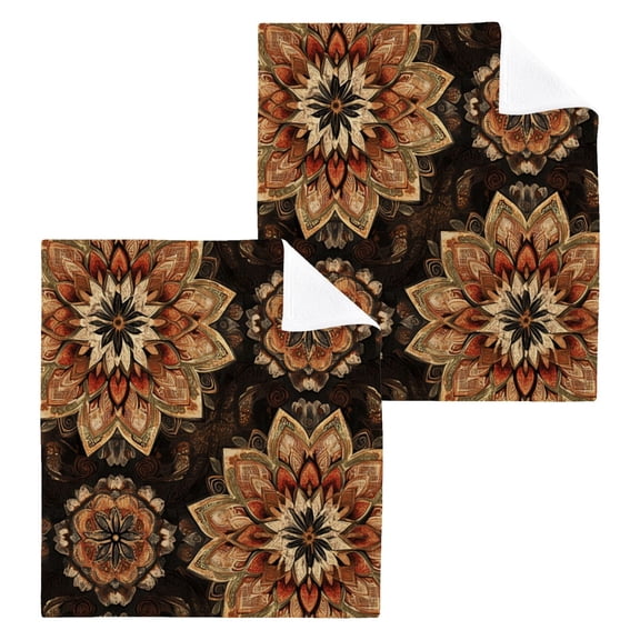 BZSMCE Towel Cotton Face Towel Soft Hand Towels Fashion Earthy Elegance Pattern