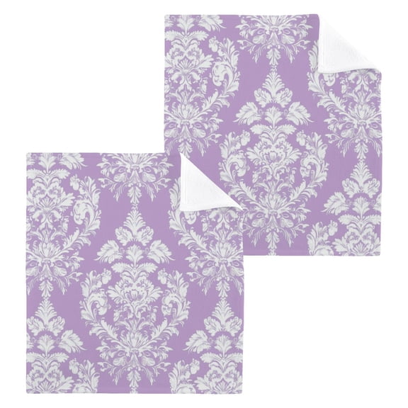 BZSMCE Towel Cotton Face Towel Soft Hand Towels Fashion Elegance in Lavender Pattern