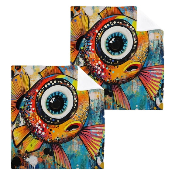 BZSMCE Towel Cotton Face Towel Soft Hand Towels Fashion Eyed Wonder Pattern