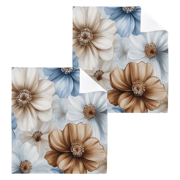 BZSMCE Towel Cotton Face Towel Soft Hand Towels Fashion Floral Serenade Pattern