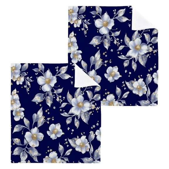 BZSMCE Towel Cotton Face Towel Soft Hand Towels Fashion Floral Serenity Pattern