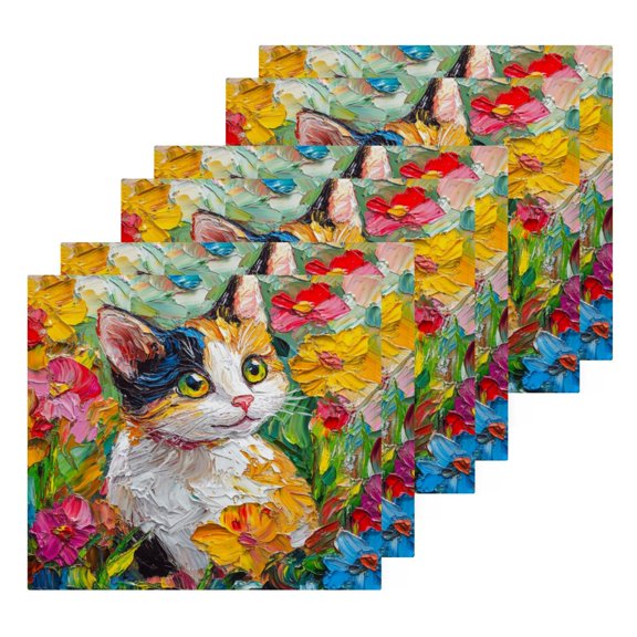 BZSMCE Towel Cotton Face Towel Soft Hand Towels Fashion Garden Whiskers Pattern