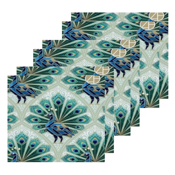 BZSMCE Towel Cotton Face Towel Soft Hand Towels Fashion Green Peacock Pattern