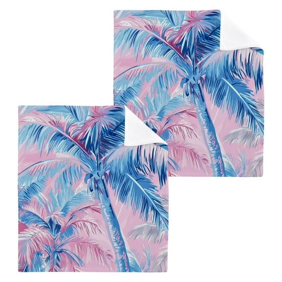 BZSMCE Towel Cotton Face Towel Soft Hand Towels Fashion Island Glow Pattern