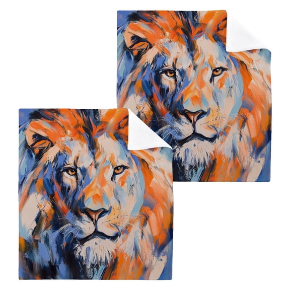 BZSMCE Towel Cotton Face Towel Soft Hand Towels Fashion Majestic Mane Pattern