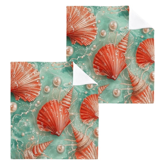 BZSMCE Towel Cotton Face Towel Soft Hand Towels Fashion Marine Tapestry Pattern