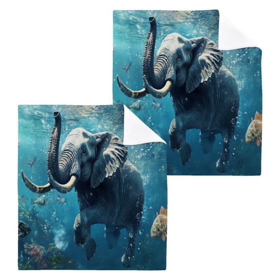 BZSMCE Towel Cotton Face Towel Soft Hand Towels Fashion Oceanic Wonder Pattern