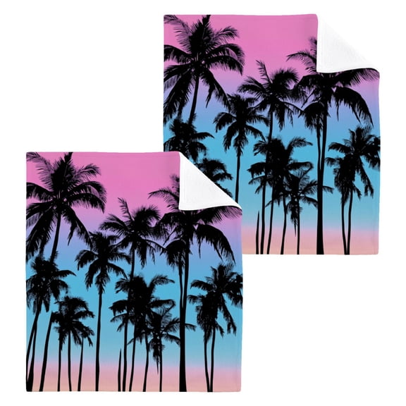 BZSMCE Towel Cotton Face Towel Soft Hand Towels Fashion Pastel Paradise Pattern