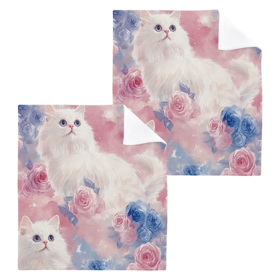 BZSMCE Towel Cotton Face Towel Soft Hand Towels Fashion Pastel Paws Pattern