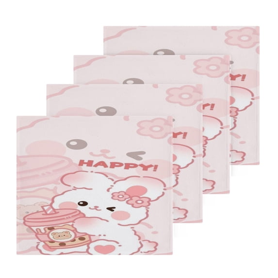 BZSMCE Towel Cotton Face Towel Soft Hand Towels Fashion Pink Bunny Pattern