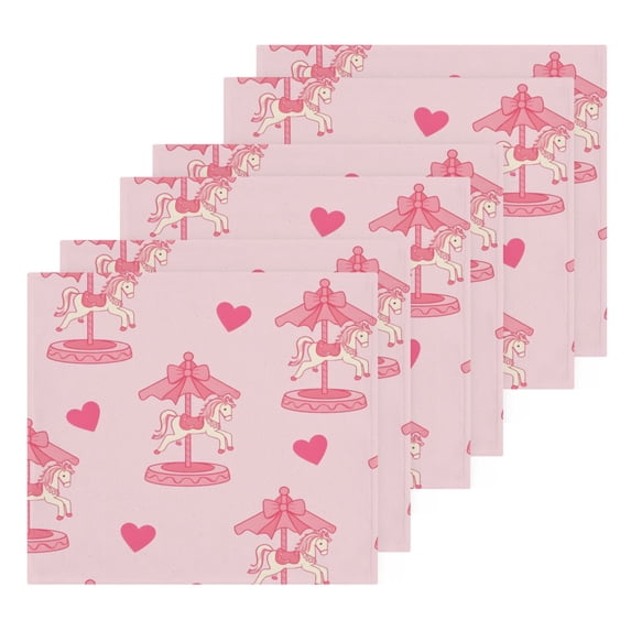 BZSMCE Towel Cotton Face Towel Soft Hand Towels Fashion Pink Carousel Pattern Pattern